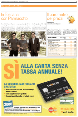 Il barometro dei prezzi In Toscana con Parmacotto