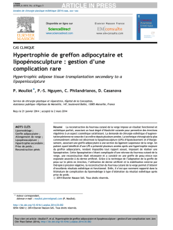 Hypertrophie de greffon adipocytaire et