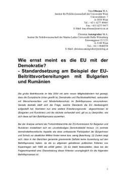 Wie ernst meint es die EU mit der Demokratie?