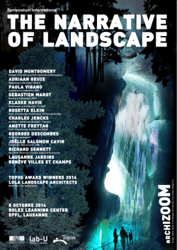 THE NARRATIVE OF LANDSCAPE - Chair of landscape architecture
