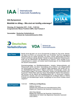 IAA-Symposium Mobilit&auml;t im Alltag &ndash; Wie sind wir - Besucher: IAA