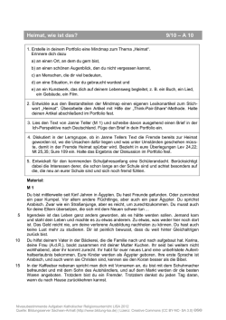 Heimat, wie ist das? 9/10 &ndash; A 10 - Bildungsserver Sachsen-Anhalt