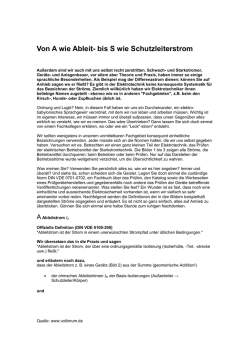 Von A wie Ableit- bis S wie Schutzleiterstrom - Voltimum