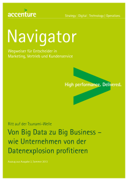 Von Big Data zu Big Business – wie Unter nehmen von - Accenture