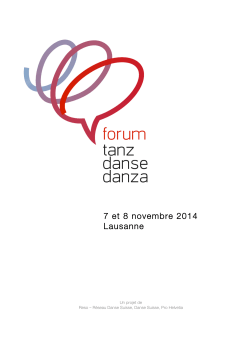 7 et 8 novembre 2014 Lausanne