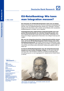 EU-Retailbanking: Wie kann man Integration messen?