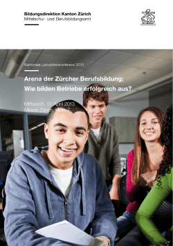 Arena der Zürcher Berufsbildung: Wie bilden Betriebe - Mittelschul