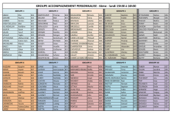 GROUPE ACCOMPAGNEMENT PERSONNALISE - 6&egrave;me