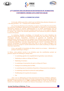 Appel_communication_JSM 2014 - Université Cheikh Anta Diop