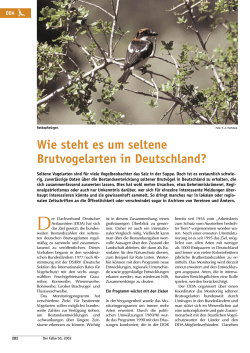 Wie steht es um seltene Brutvogelarten in Deutschland?