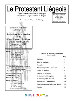 juin, juillet, ao&ucirc;t 2014 - Lambert-le