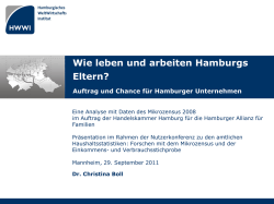 Wie leben und arbeiten Hamburgs Eltern? Eine Analyse mit - Gesis