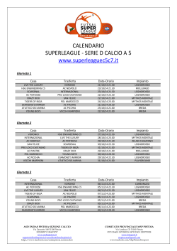 Calendario Serie D Superleague