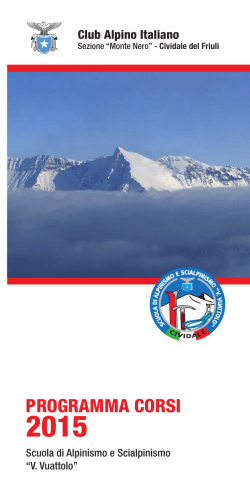 Programma Corsi 2015 - CAI - Sezione "Monte Nero"