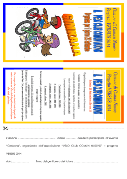 il velo club comun nuovo organizza per il giorno20 settembre 2014