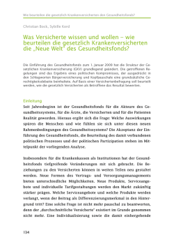Was Versicherte wissen und wollen &ndash; wie beurteilen - Barmer GEK