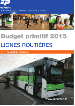 Budget primitif 2015 - Conseil régional de Picardie