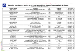 Médecins examinateurs agréés par la DGAC pour