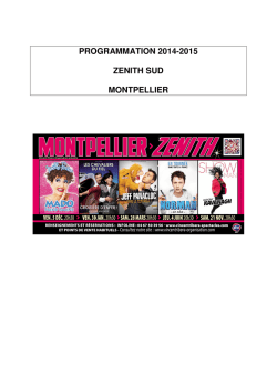 programmation zenith montpellier