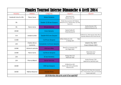 Programme Finale Tournoi Interne 2014