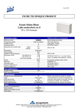 FICHE TECHNIQUE PRODUIT Essuie