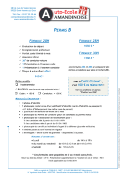 Brochure Auto-Ecole Amandinoise - Auto-Moto
