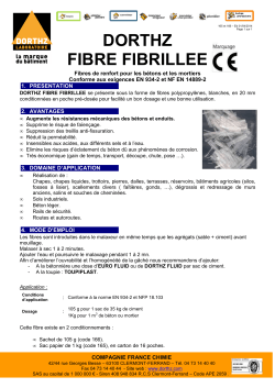 DORTHZ FIBRE FIBRILLEE 01-04-14