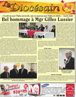 Bel hommage à Mgr Gilles Lussier