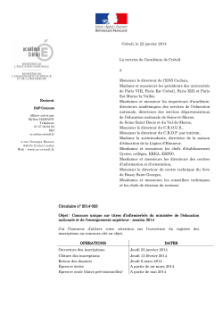 Circulaire rectorale n°2014-023