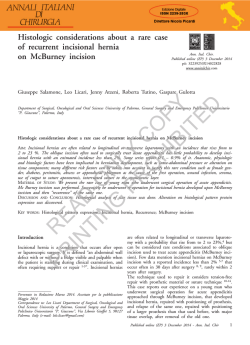 Histologic considerations about a rare case of recurrent incisional