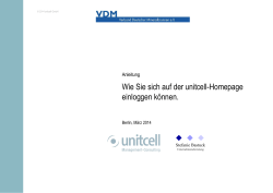 Wie Sie sich auf der unitcell-Homepage einloggen - unitcell.de