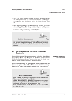 Wie verwöhnen Sie die Eltern? – Streichel- 3.3 Geschenke