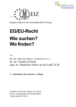 EG/EU-Recht Wie suchen? Wo finden? - Dandelon.com