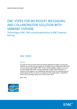 EMC VSPEX for Microsoft Messaging and Collaboration Solution