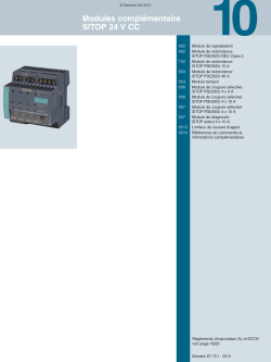 Modules complémentaires SITOP