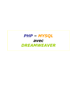 php et dreamweaver