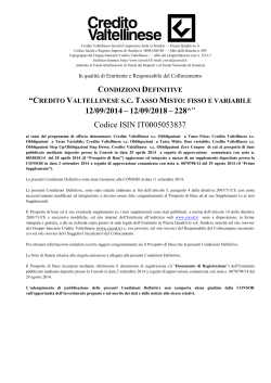 Credito Valtellinese s.c. TM 12/09/2014-12/09/2018 - 228