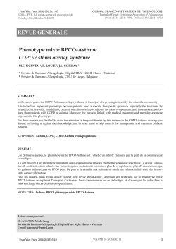 Phenotype mixte BPCO-Asthme - association franco