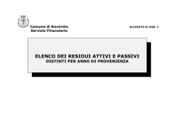 Allegato) SUB. 2 Elenco residui attivi e passivi