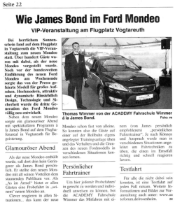 Wie James Bond im Ford Mondeo - Auto Eder Kolbermoor