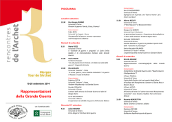 programma delle Rencontres - Fondazione Natalino Sapegno