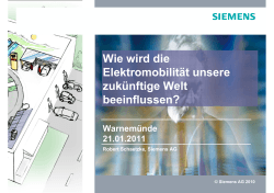 Robert Schaetzke, Siemens AG - Elektromobilität MV