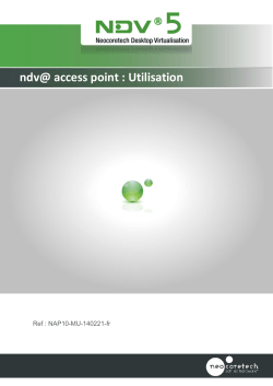 ndv@ access point : Utilisation