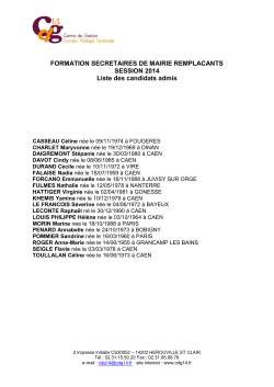 FORMATION SECRETAIRES DE MAIRIE REMPLACANTS