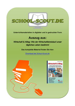 Wirtschaft & Alltag: Wie der Wirtschaftskreislauf unser - School-Scout