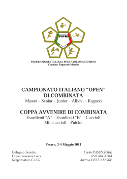 campionato italiano “open” - Federazione Italiana Pentathlon Moderno