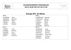 jeudi de 12h a 13h - Lyc&eacute;e Jean Racine