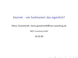 Internet - wie funktioniert das eigentlich? - Chemnitzer Linux-Tage
