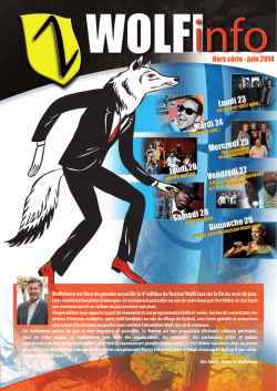 Hors Série Wolfi Info Wolfijazz 2014