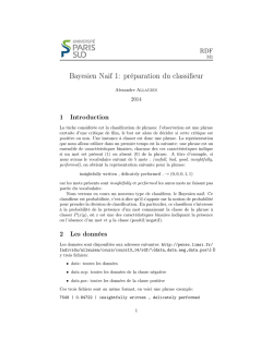 Bayesien Naif 1: préparation du classifieur